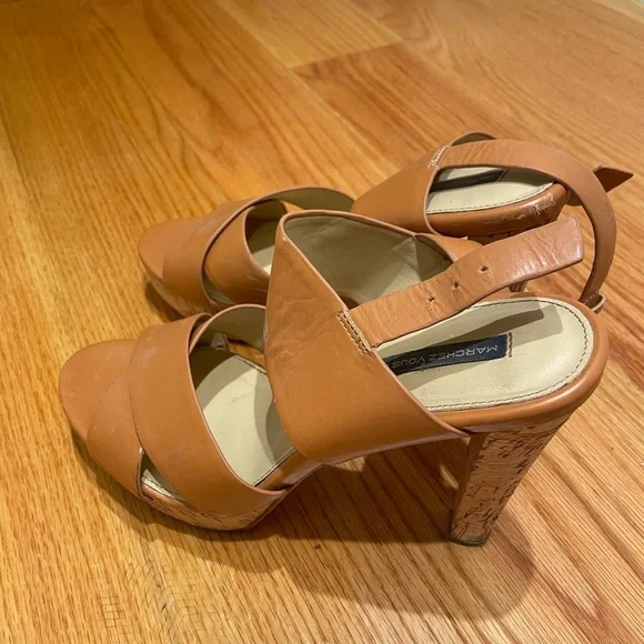 Marchez vous blue women heels size 8.5 - Picture 4 of 5